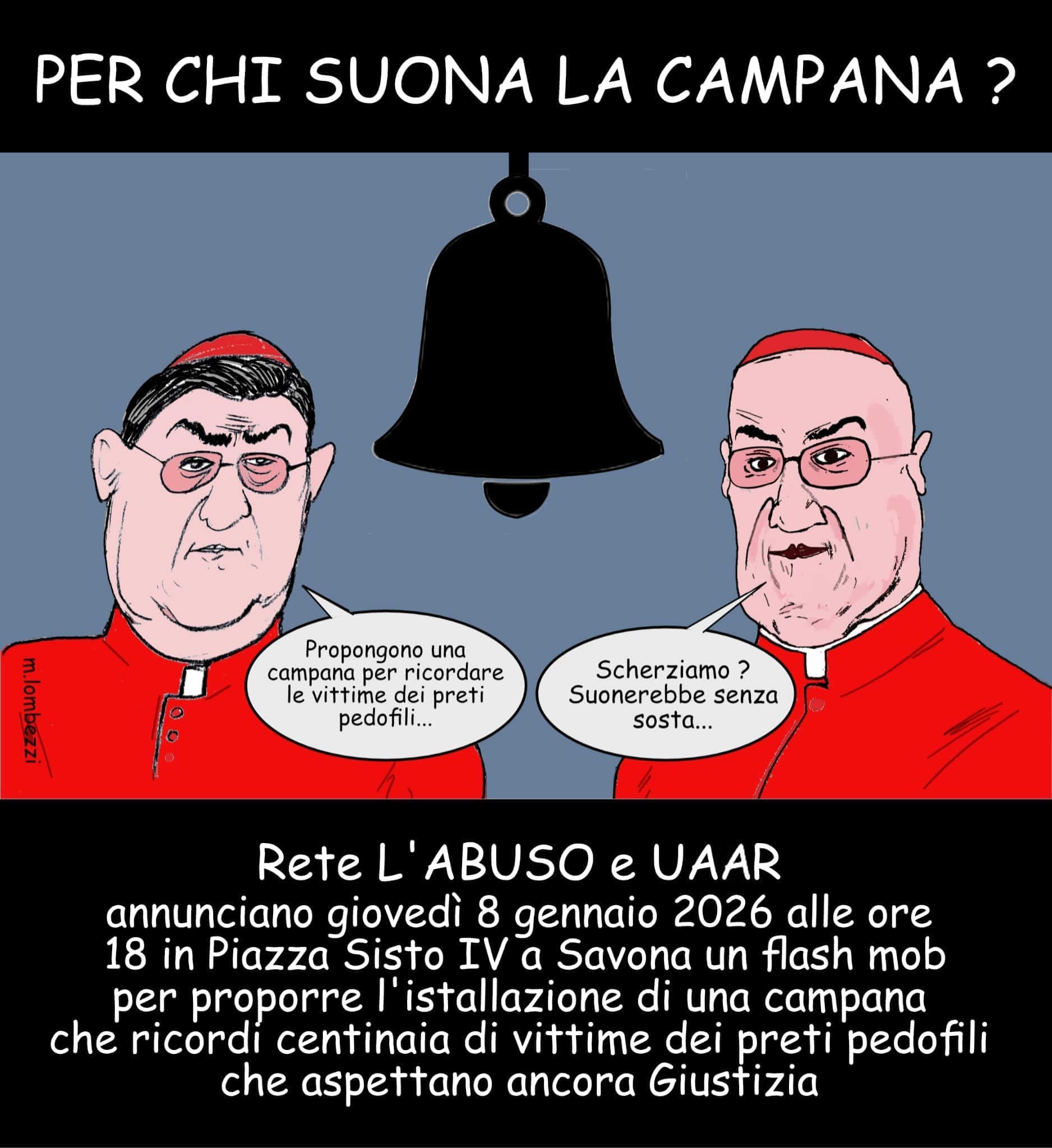#ChurchToo – “Per chi suona la campana?” – Giovedì 8 gennaio ore 18 in Piazza Sisto a Savona